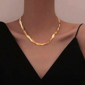 18K GOLD DIP WOVEN GOLD NECKLACE